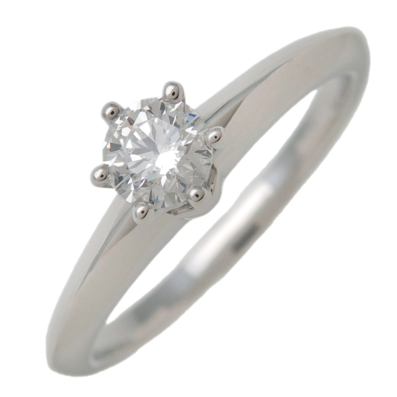 Tiffany\u0026Co. ティファニー ソリティア 金剛石輪っか 0.22コンピュータ断層撮影法 PT950 プラチナ E/VVS2/3EXCELLENT【ティファニー価値づける書】【中古】【新品仕上済み】【貨物輸送無料】【返品可】