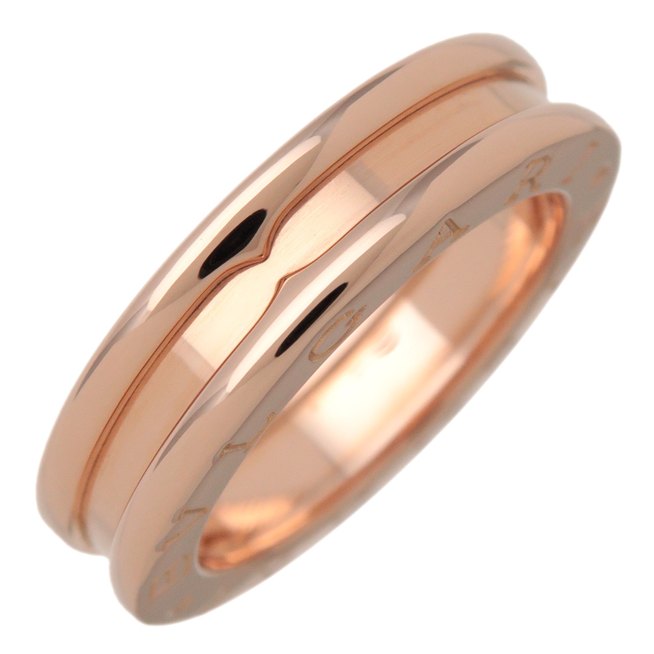 BVLGARI ブル小峡谷 B-zero1 1ダンス楽隊 輪っか 指環 #49 (9号) K18 750PG ピングゴールド【中古】【新品完成済み】【貨物輸送無料】【返品可】