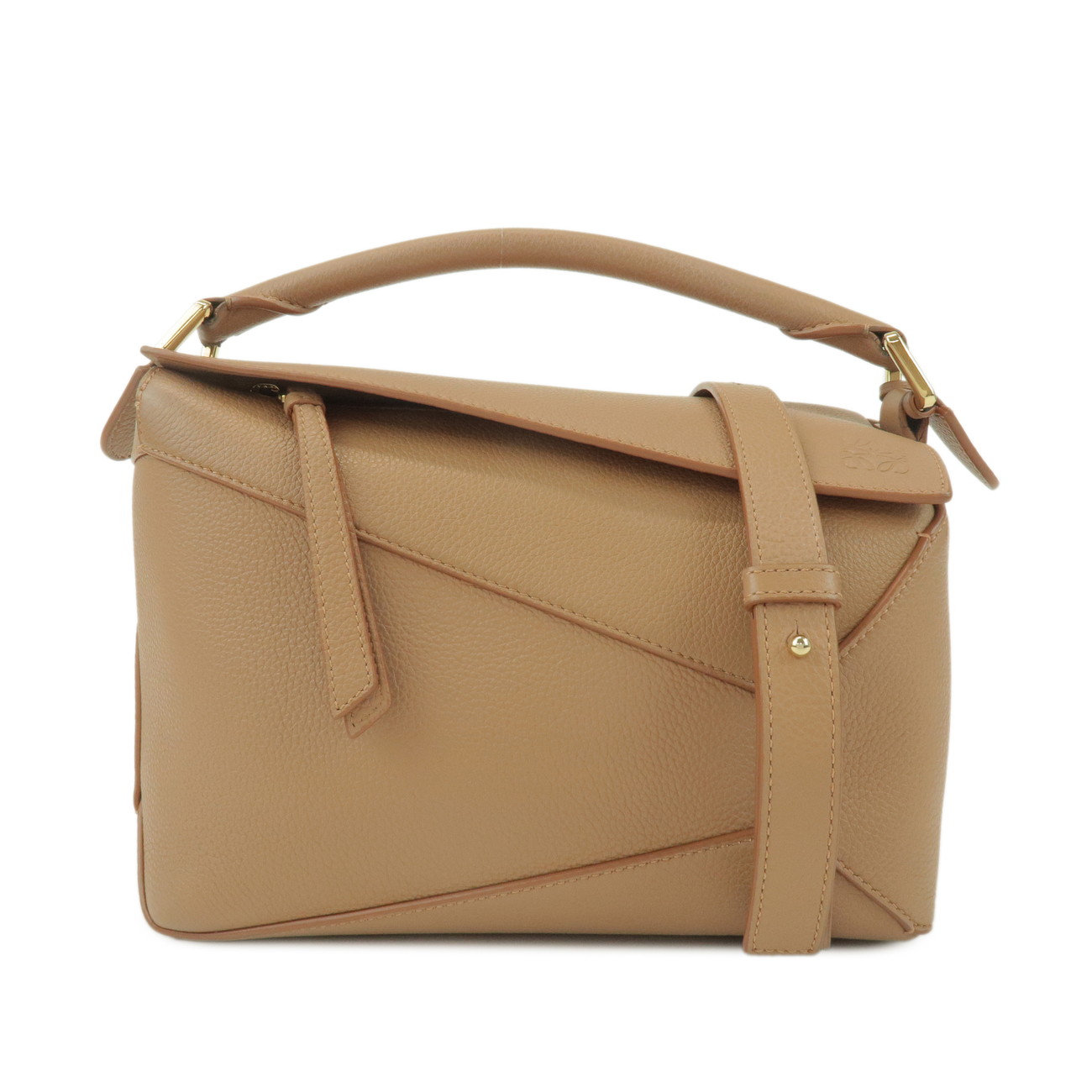 LOEWE ロエベ アナグラム パズルバッグ スモール 2WAYバッグ ショルダーバッグ レザー ベージュ【中古】【良品】【送料無料】【返品可】