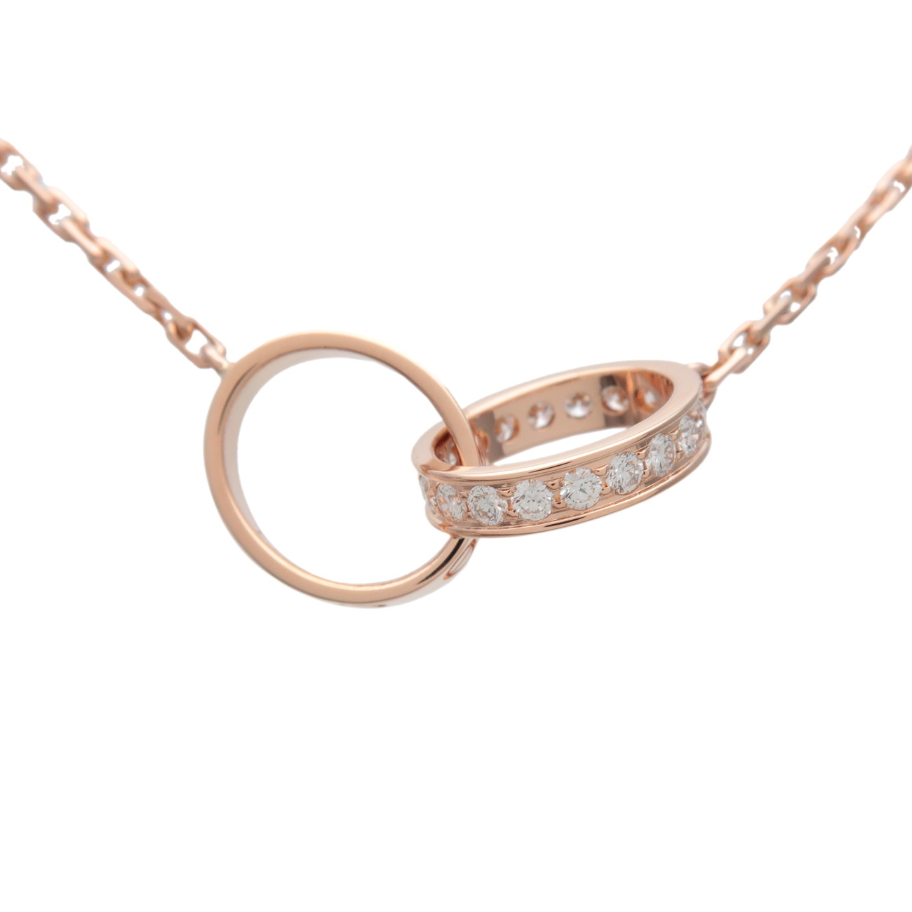 Cartier カルティエ もの言う花優しいこと 金剛石 首飾り K18 750PG 金剛石 サクラ色ゴールド【中古】【新品入眼済み】【貨物輸送無料】【返品可】