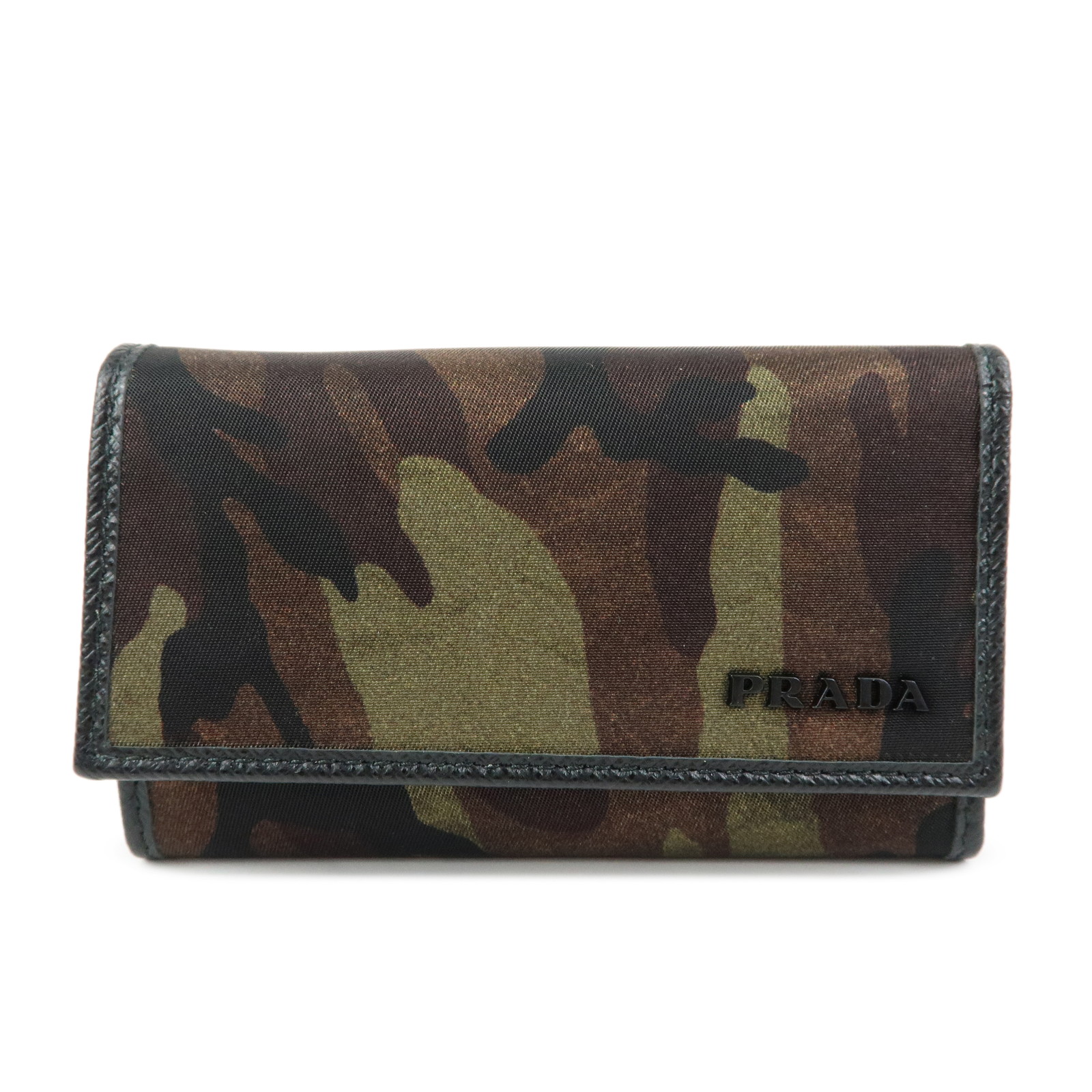 PRADA プラダ 6リング キーケース ナイロン レザー グリーン ブラック 1PG222【中古】【未使用品】【送料無料】【返品可】