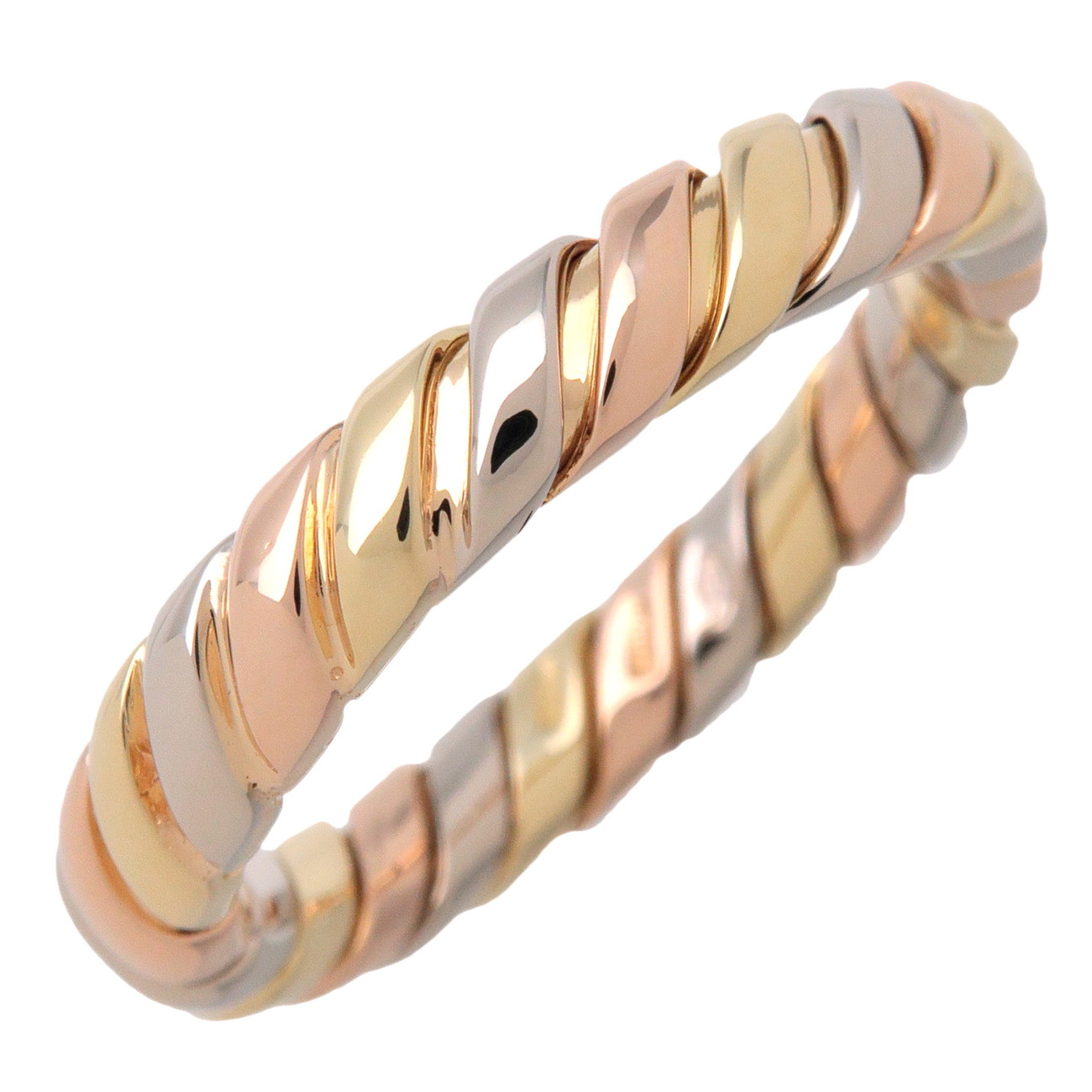 BVLGARI ブルガリトゥボガス 輪っか 指環 16号 750YG/PG/WG 黄色ゴールド さくら色ゴールド 白いことゴールド【中古】【新品完成済み】【貨物輸送無料】【返品可】