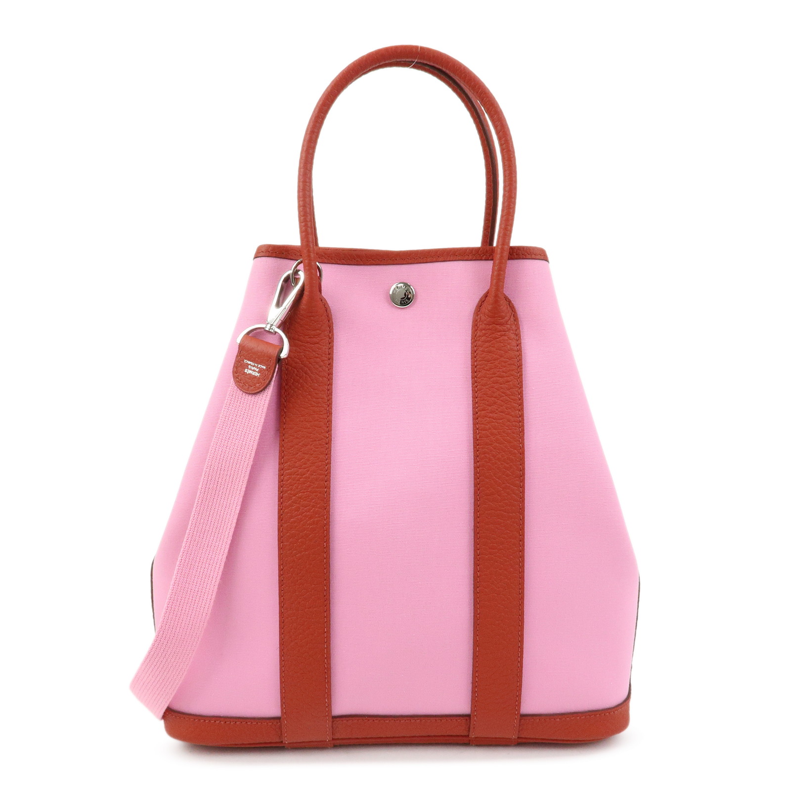 HERMES エルメス ガーデンファイルPM Y刻印 2WAYバッグ ハンドバッグ トワルミリタリー レザー ピンク ルージュデュセス【中古】【美品】【送料無料】【返品可】