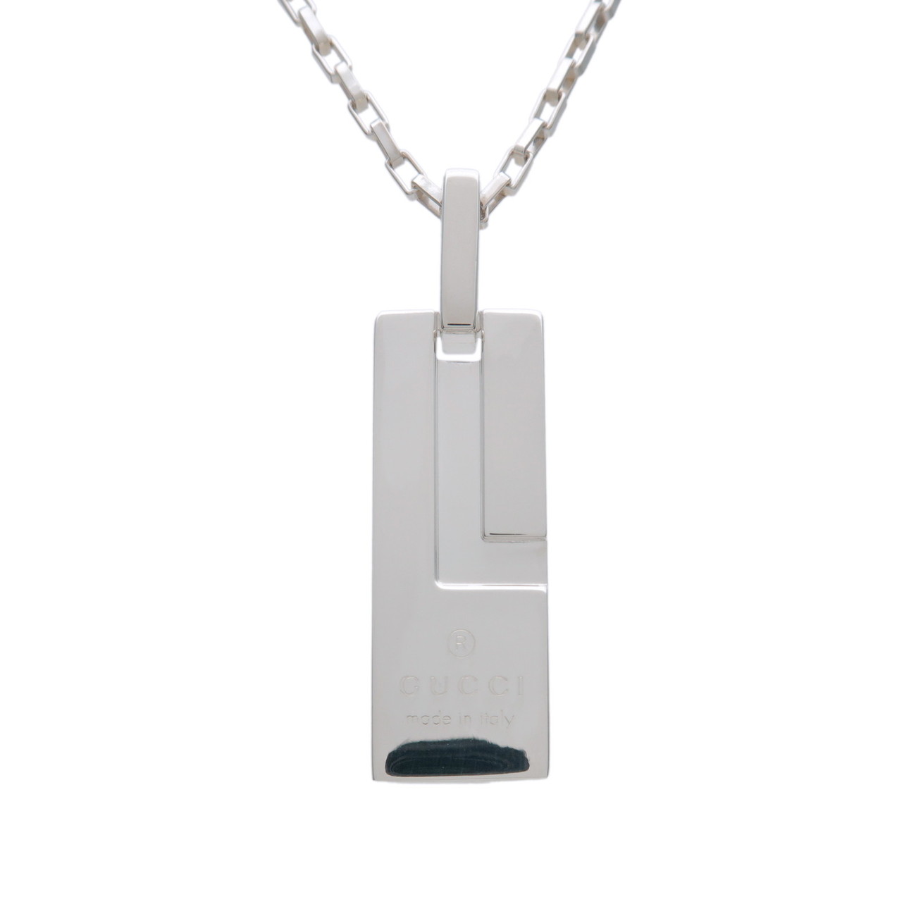 GUCCI グッチ 一皿ロゴタイプ チェーン店 首飾り SV925 Silver【中古】【新品完成済み】【貨物輸送無料】【返品可】
