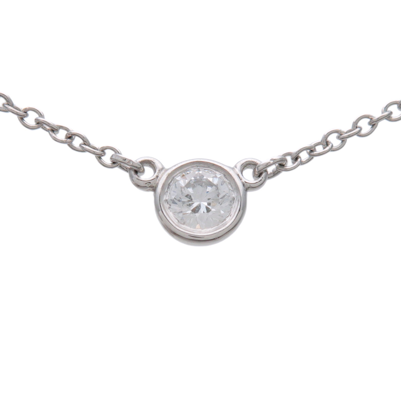 Tiffany\u0026Co. ティファニー バイザヤード 1P金剛石 首飾り PT950 プラチナ【中古】【新品完成済み】【貨物輸送無料】【返品可】