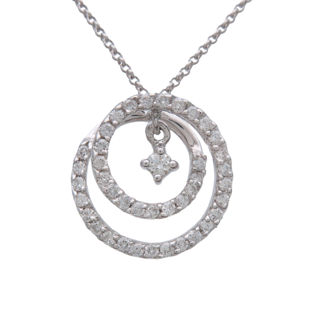 STAR JEWELRY トゥーユニバースダイヤ 首飾り 0.36コンピュータ断層撮影法 K18 750WG 白いことゴールド【中古】【新品入眼済み】【貨物輸送無料】【返品可】