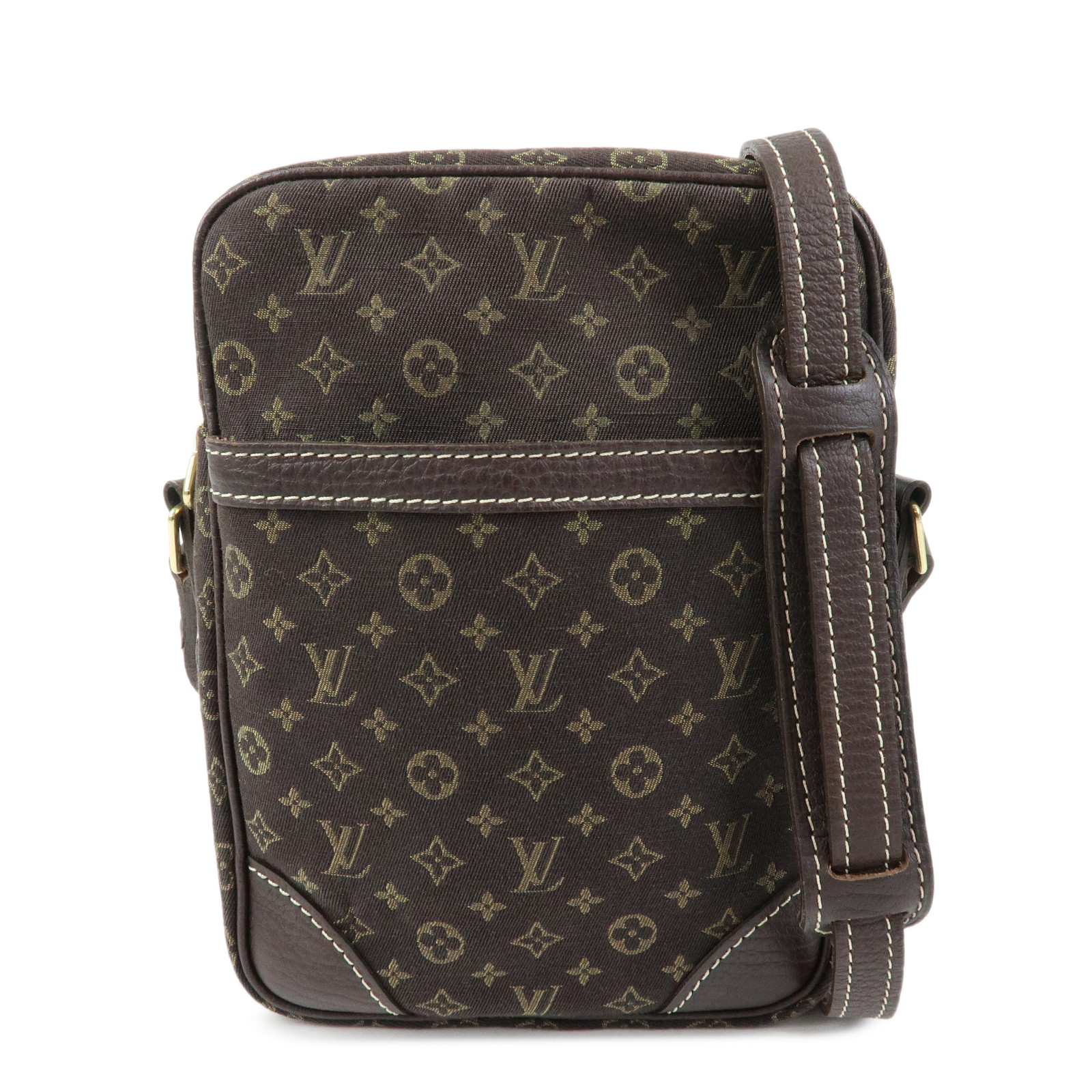 Louis Vuitton ルイヴィトン モノグラム ミニ幽客 ダヌーブ ショルダーバッグ なめし革 エベヌ M95228【中古】【良品】【貨物輸送無料】【返品可】