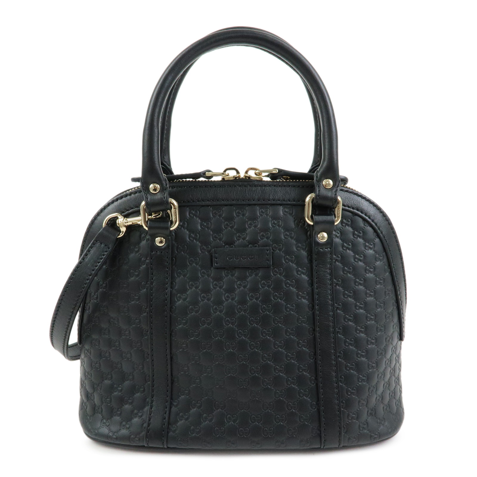 GUCCI グッチ マイクログッチシマ ２WAY御徒面子 ハンドバック ショルダーバッグ 逃げ口 なめし革 黒いこと 449654【中古】【超美品】【貨物輸送無料】【返品可】