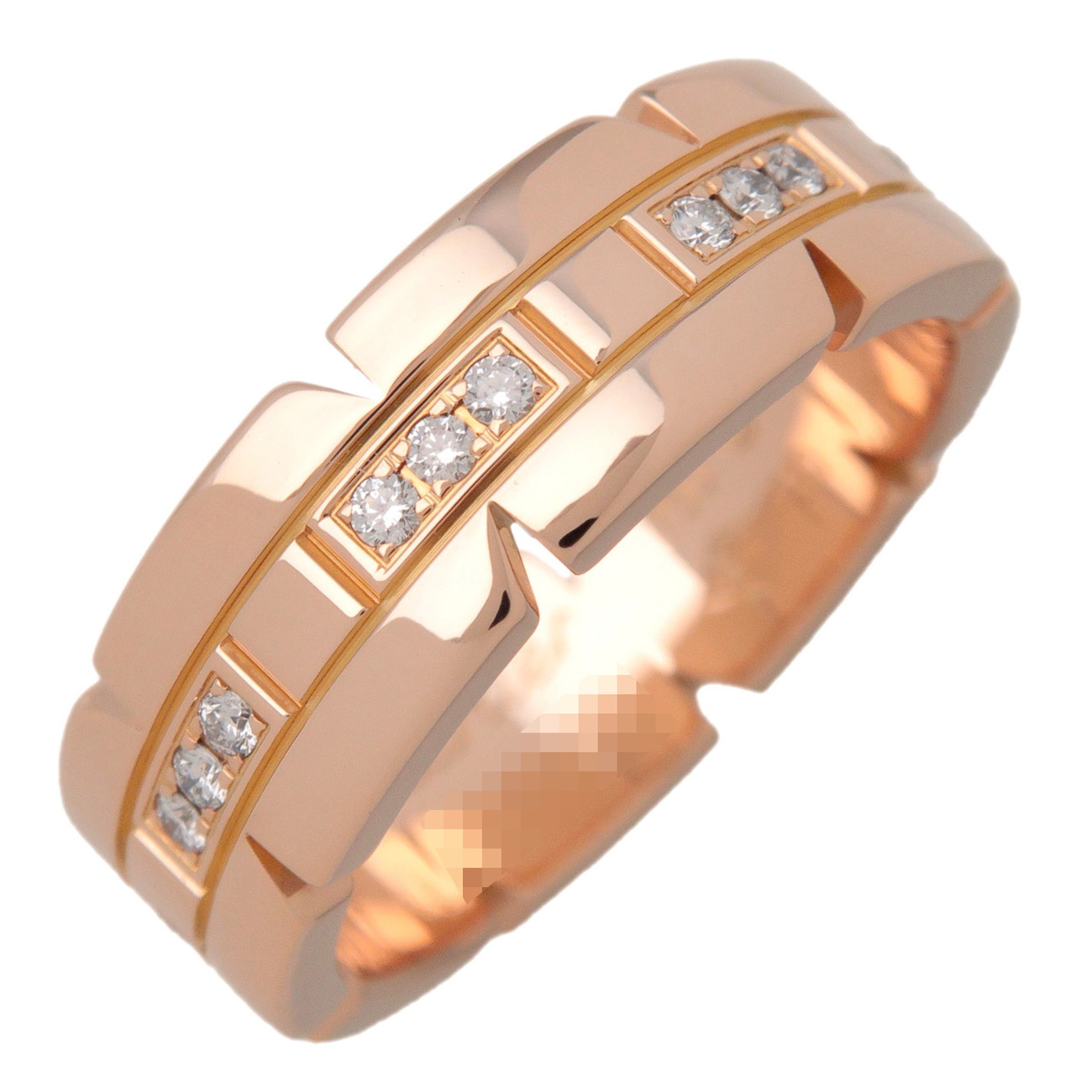 Cartier カルティエ タンクフランセーズ 金剛石 輪っか 指環 #50 (10.5 号) K18 750PG サクラ色ゴールド 【置き目ブランド名証拠立てる書（2009年）】【中古】【新品完成済み】【貨物輸送無料】【返品可】