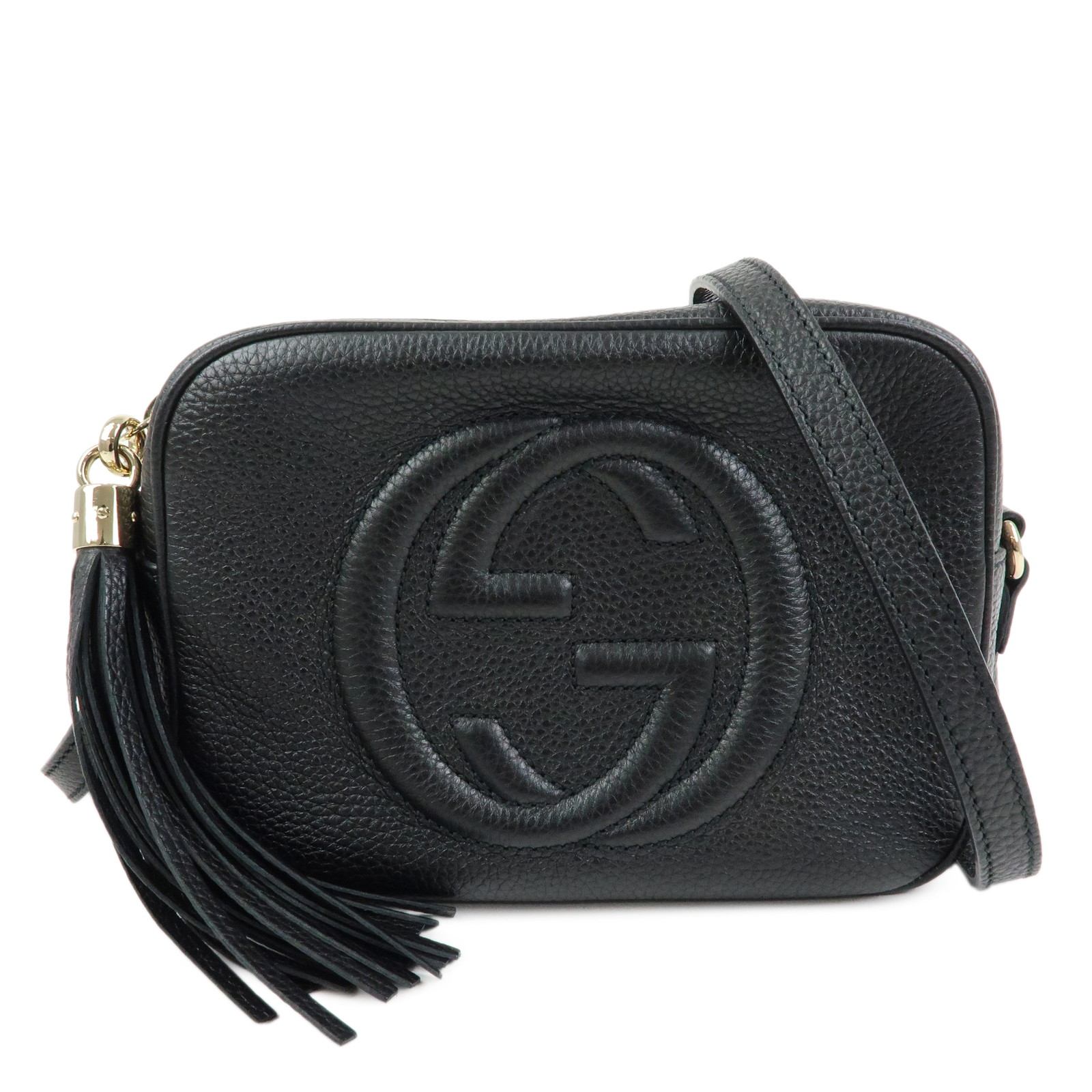 GUCCI グッチ ソーホー インターロッキングG スモールディスコバッグ ショルダーバッグ なめし革 黒いこと 308364【中古】【美品】【貨物輸送無料】【返品可】