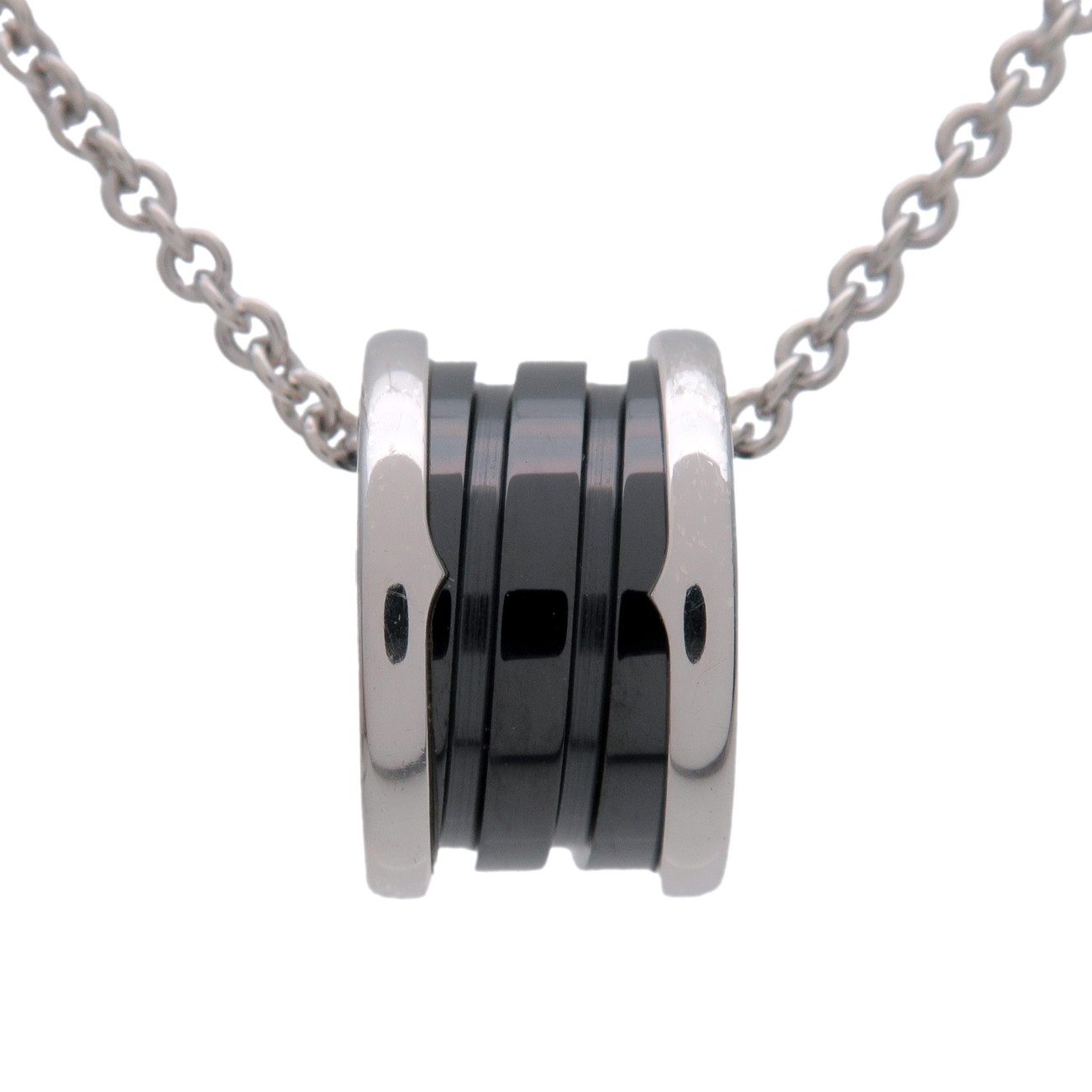 BVLGARI ブル小峡谷 ビーゼロワン セーブザチルドレン 首飾り SV925 黒いこと陶芸 しろがね色 黒いこと【中古】【新品完成済み】【貨物輸送無料】【返品可】