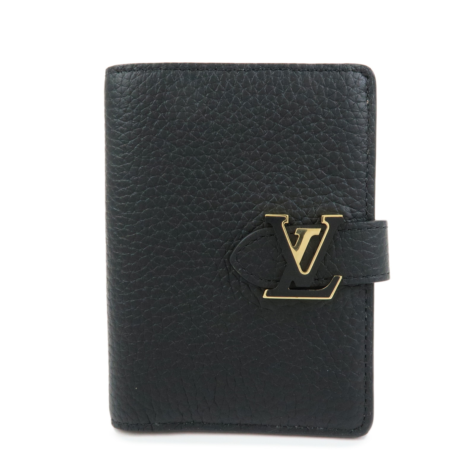 Louis Vuitton ルイヴィトン ヴェルティカル コンパクトウォレット 金入れ トリヨンレザー ノワール M81561【中古】【美品】【貨物輸送無料】【返品可】