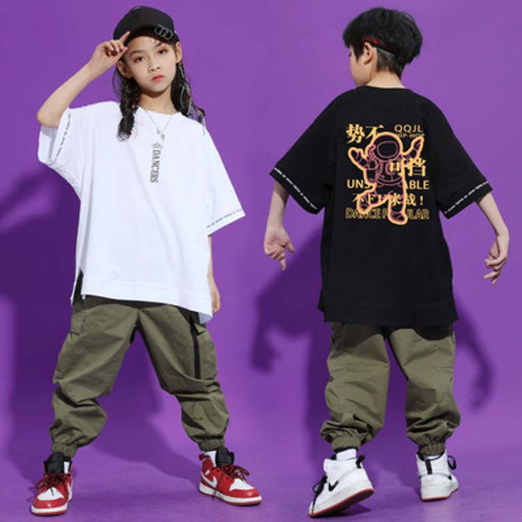 キッズ ダンス衣装 日常の服装 ヒップホップ ダンス 3点セット アウター 半袖 ズボン 男の子 女の子 ズボン ジャッズ 演出服 Dj オシャレ 衣装 セットアップ ヒップホップ 子供服 ストリート ダンスウェア ファッション 110 1 130 140 150 160 170 180