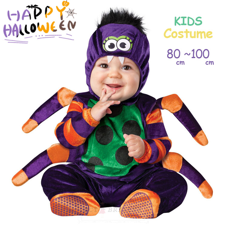 昆虫コスプレ ハロウィン 衣装 子供 ベビー 女の子 男の子 昆虫 蜘蛛 Spider COS Halloween キッズ コスチューム 子供用 中綿 厚手 冬服 防寒 子ども用 出産祝い 仮装 変装 赤ちゃん 着ぐるみ コスチューム 万聖節 セット コンビネゾン 80 90 100cm
