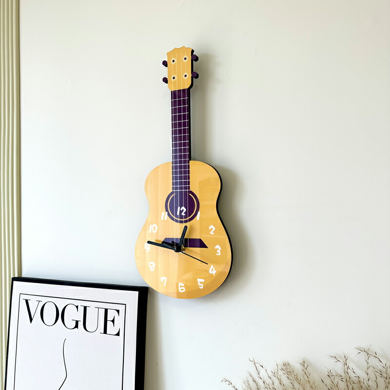 楽天市場】オシャレな壁掛け時計 ギター 音楽 ロック ミュージック
