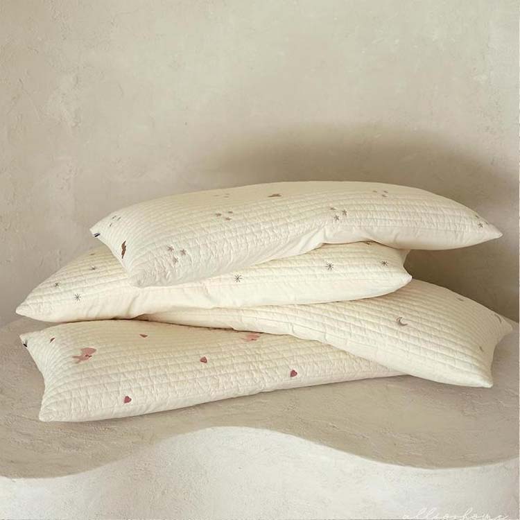 ロング座布団 抱き枕 上半身 枕 まくら 座布団 縦30cm×横60cm×高さ4糎 乳飲み子 キッズ 赤ちゃん  綿織物 洗える 寝具 臥榻かばい立て 愛くるしげ キルティング 縫い 刺しゅう 生み出すこと祝賀会 差し上げ物