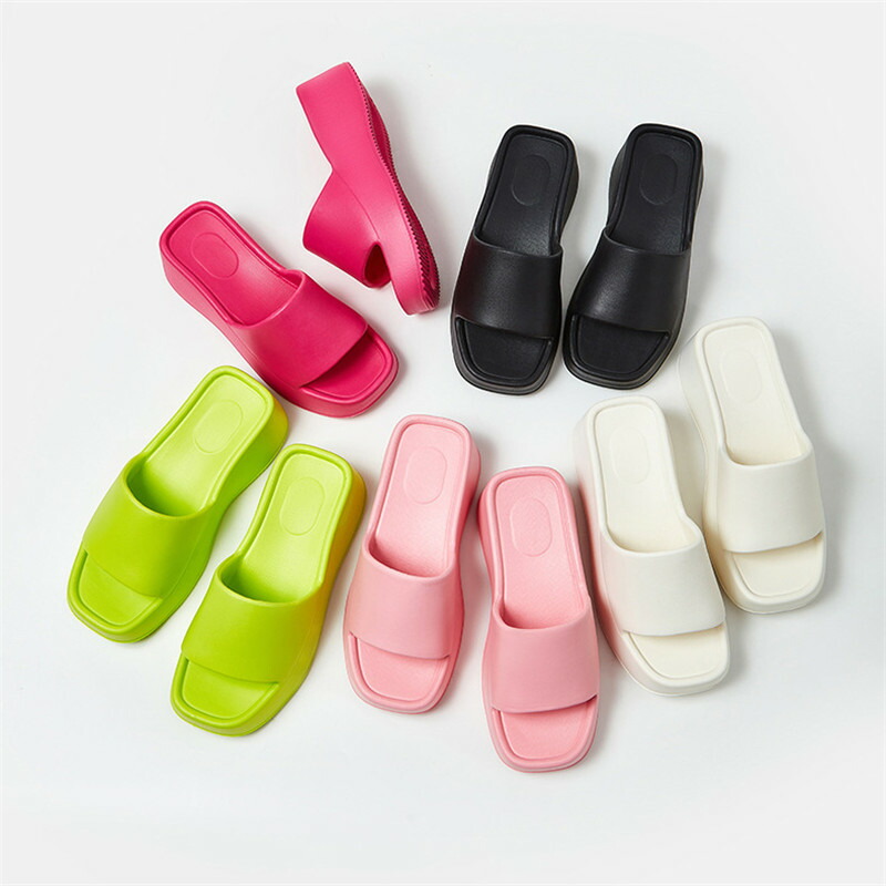 スリッパ ルームシューズ 厚底7cm レディース 女の子 スリッパ 女性 夏用 お風呂 来客用 室内 自宅用 トイレ おしゃれ カップル ピーチサンダルシューズ 歩きやすい 痛くない アウトドア 滑り止め お洒落 軽量 柔らかい EVA 楽天海外通販画像