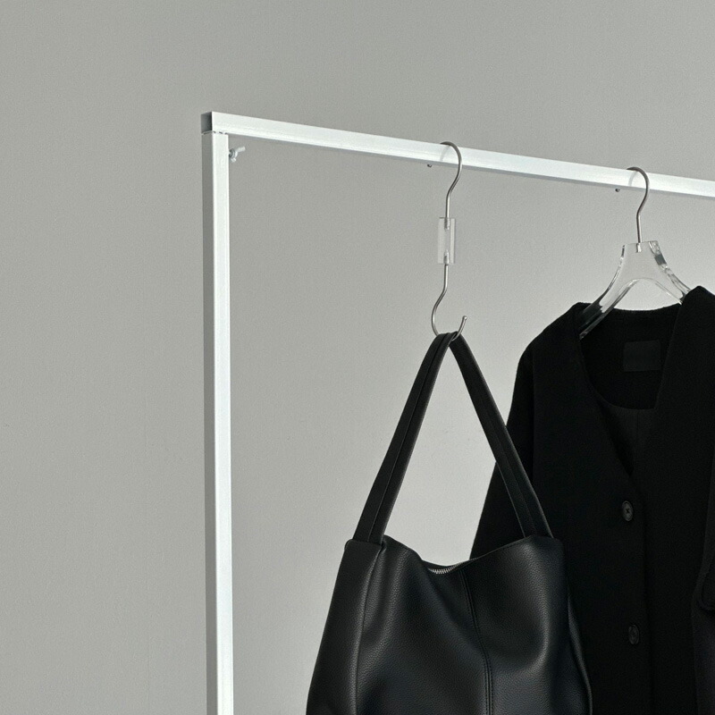 楽天市場】たっぷり収納 スッキリ綺麗 ダブルハンガーラック アイアン