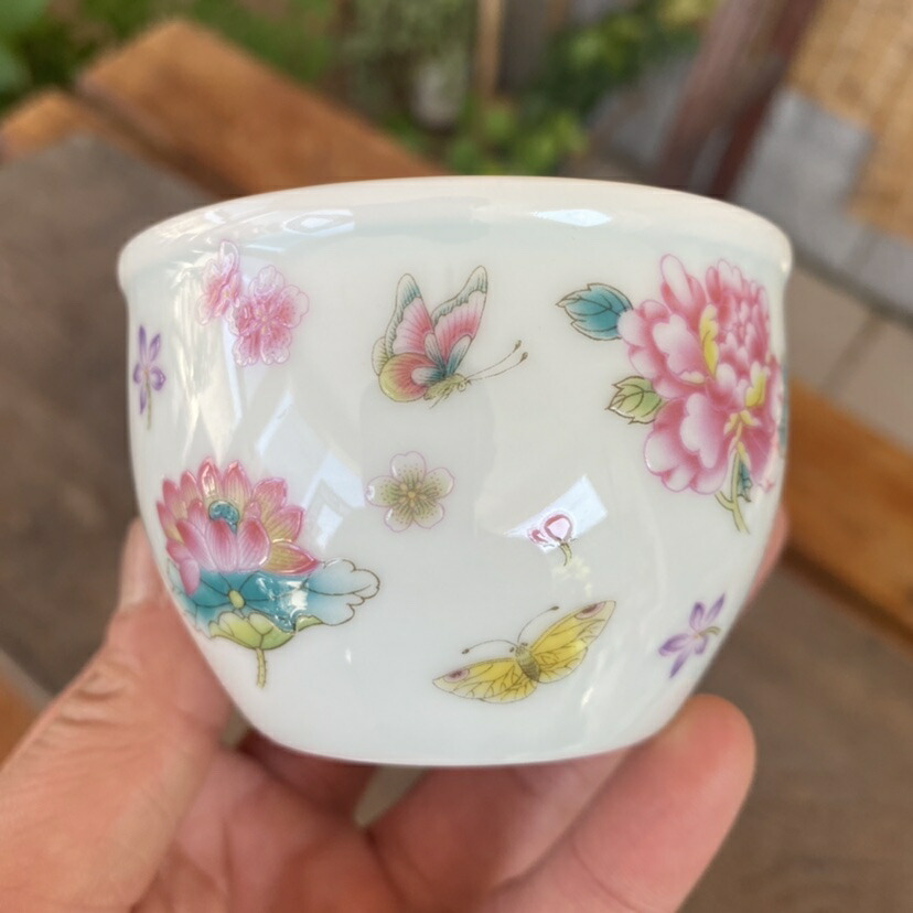 楽天市場】【逸品茶器】景徳鎮窯・花蝶茶杯茶杯 花蝶 茶器 中国 茶器