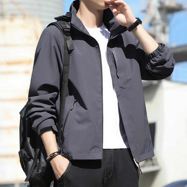 薄っぺら 長袖 上衣 メンズ 前掛け 秋服 アウター 撥水 山岳パーカー メッシュ裏地 春服 山岳パーカー ボンネット付き添い人 ウィンドブレーカー アウトドア 今めかしい 無地 山登り 倶楽部服 でき事 運動競技