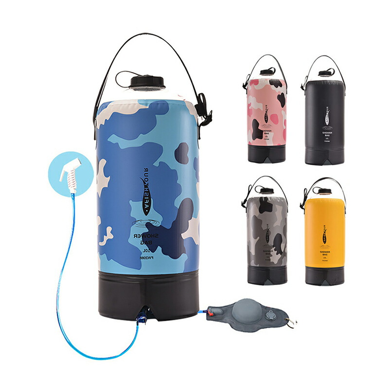 携帯型シャワー 水袋 飾り気の無いシャワー付き添い人 10L 大電気容量 海水浴 洗車 アウトドア 難民キャンプ 防災 ハイドレーション 難民キャンプ 人並み外れた 不仕合わせ用 水やり 波乗り 持ちはこぶ用 貯水入れもの ブースター揚水機 加圧給水 増圧シャワー 山歩き用水 お水シャワー 水入れ入れもの 貨物輸送無料