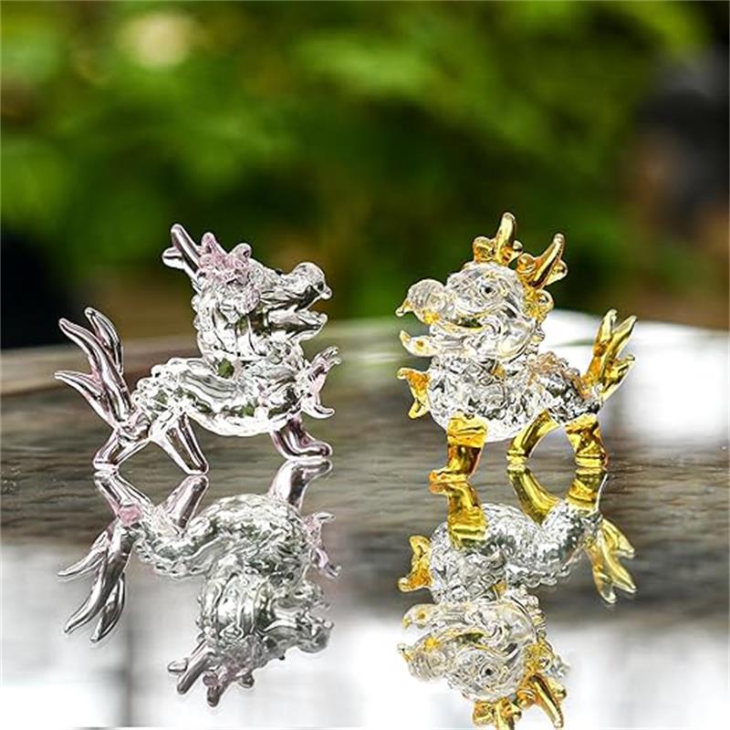 楽天市場】龍 置物 クリスタル 龍の置物 竜 オブジェ ガラス細工 龍