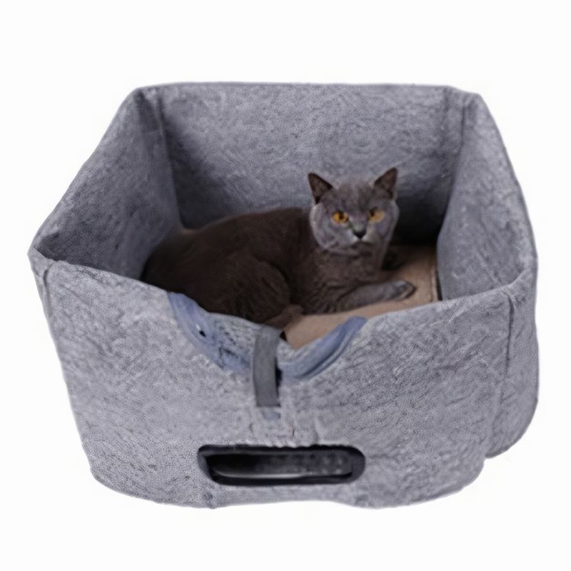 キャリーバッグ 猫設備 愛玩動物グッズ キャットハウス 愛玩動物臥榻 持ちはこび入れもの フェルト 可愛らしい 今めかしい 折りたたみ 手提げ 手持ち部分付き添い人 猫
