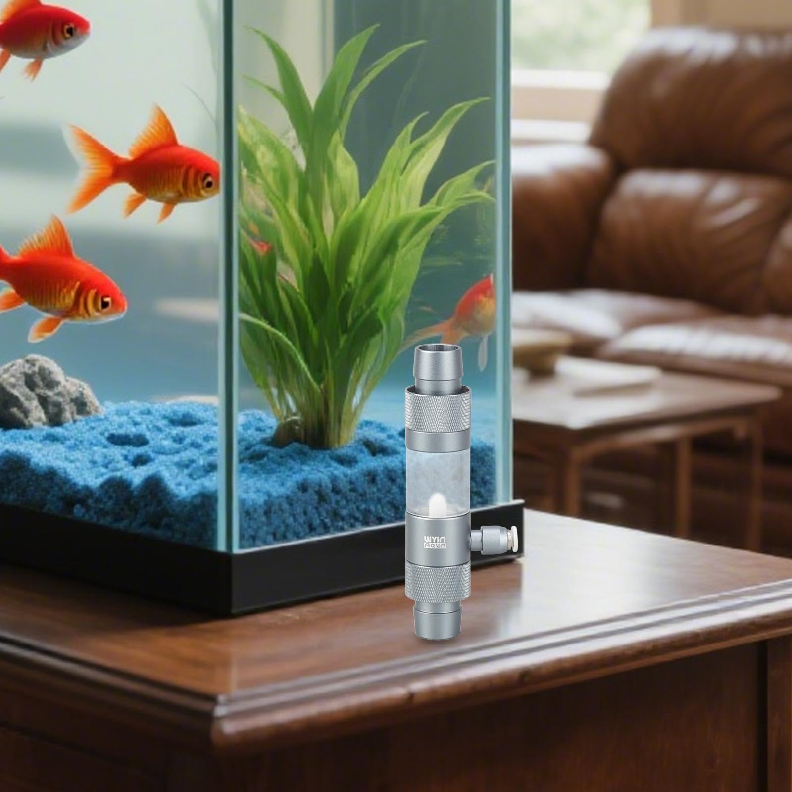 水槽用CO2ディフューザー、ジェネレーターレギュレーター、アタッチメント、ポータブル水槽ツールバブルレコードエアポンプアクセサリー, WY500120