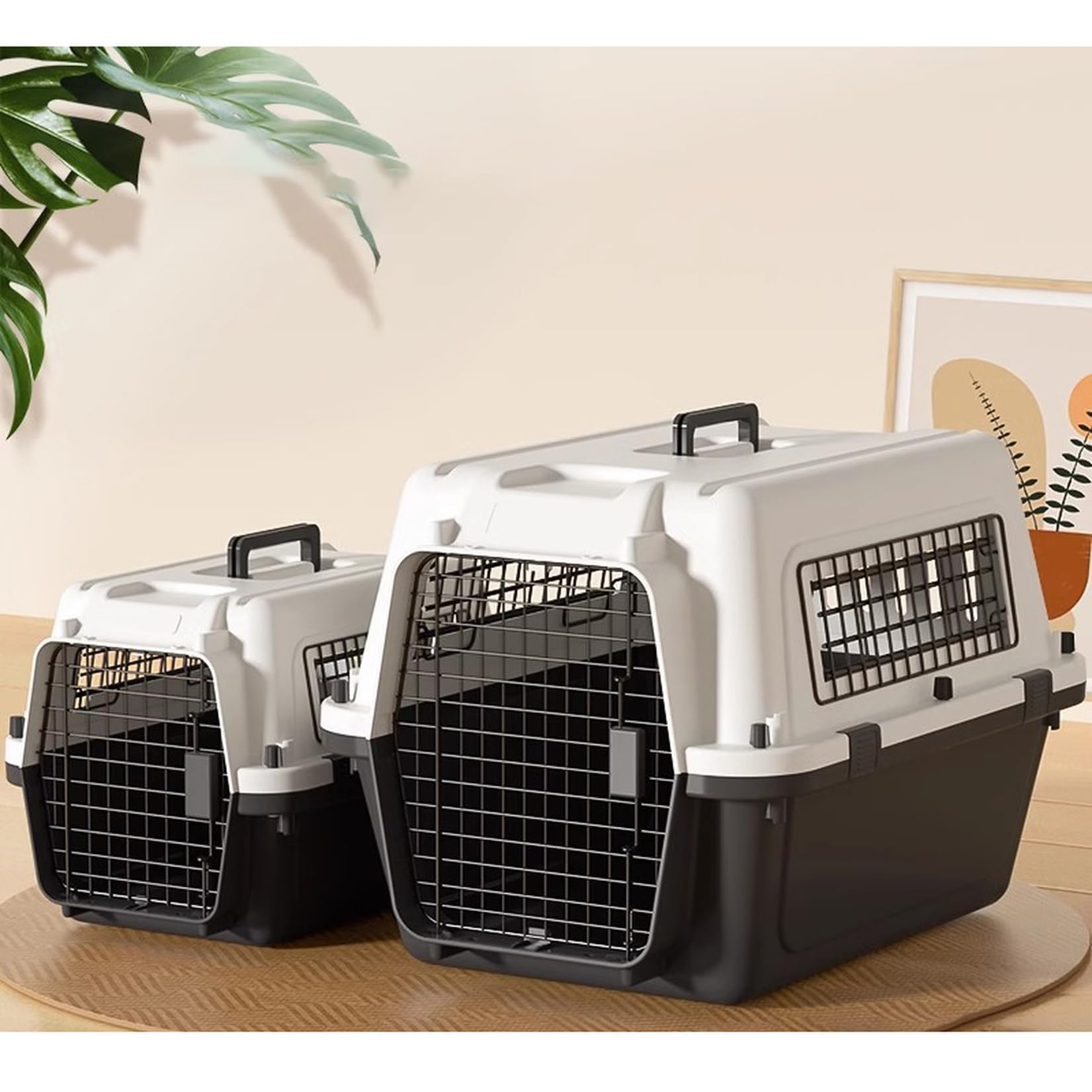 2個 ペットケンネル 猫 持ちはこび 犬 持ちはこび 愛玩動物持ちはこび ゲージ 黒いこと 捉え所のない持ちはこび 手持ち部分付き添い人 愛玩動物装置 旅する キャットドッグカーボックス M 飛行持ってくるボックス席 犬住み家 猫 小毛の荒物 通気性 思わしい 小型犬用クレート