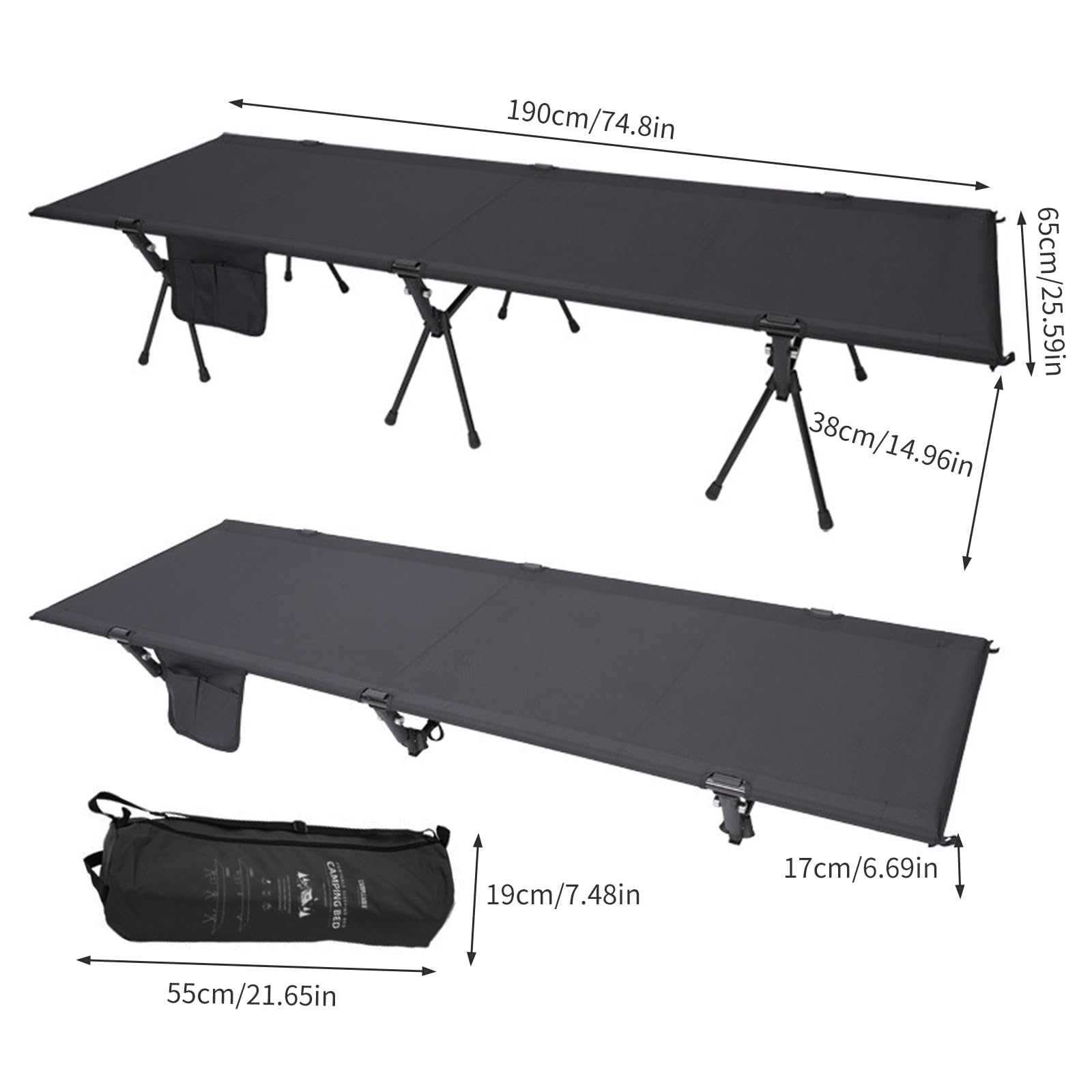 楽天市場】キャンプインストラクター推薦 コット ワイド 90cm 2WAY