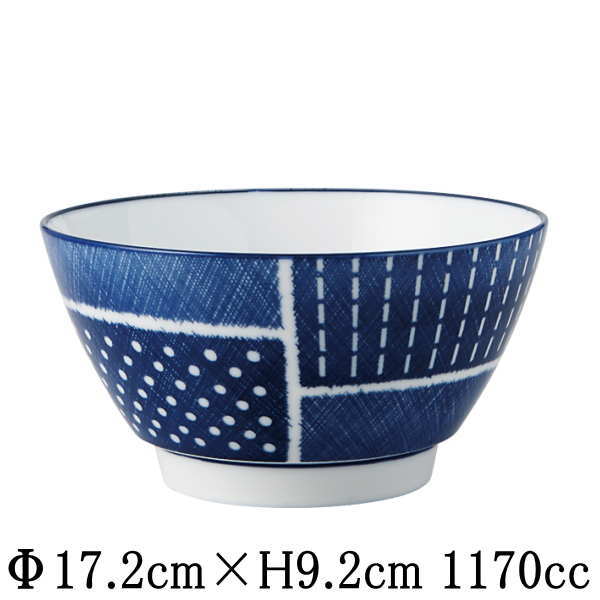 楽天市場】蒼粋（そうすい） 麺鉢 青と白の反らし型7.0鉢 ラーメン