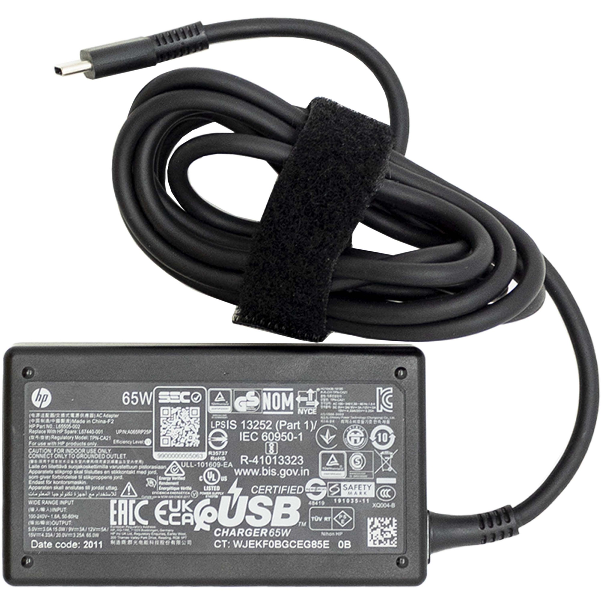 贈物 純正新品 HP TPN-CA06 TPN-AA03 65W USB-C ACアダプター USB Power Delivery 対応 