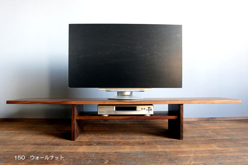 KONOJI　TVボード 150北欧 テイスト 無垢 テレビボード テレビ台 TV台 キャビネット リビングボード ローボード シンプル ナチュラル ミッドセンチュリー 木製 ブラックチェリー ウォールナット オーク ウォルナット 天然木 150cm 日本製 国産 完成品｜ＤＤｆｏｒｍ 27,950円