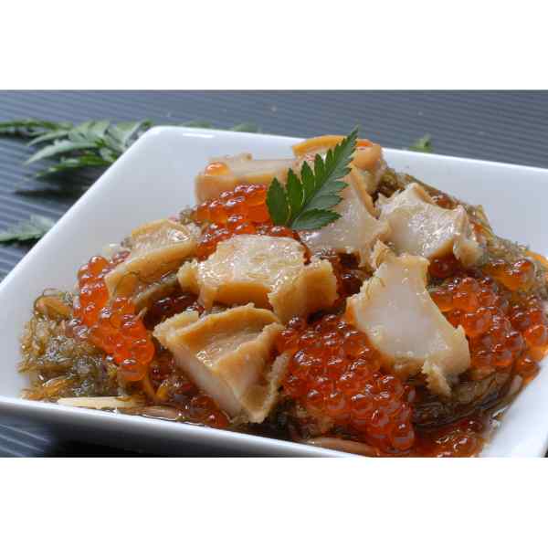 あわび松前漬け 松前漬 数の子 いくら 鮑 贅沢 海鮮 珍味 400g 北海道産昆布 するめ お取り寄せ グルメ 高級 ギフト お歳暮 御歳暮 御中元 お中元 内祝い プレゼント 贈り物 ご飯のお供 酒の肴 北の宝石箱｜DISM ＆ Co.
