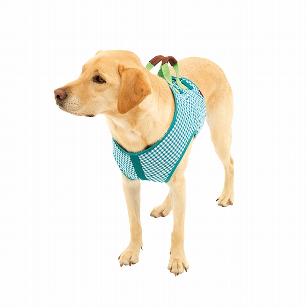 定番新品 値段が激安抜群 犬 Puwan Lalawalk介助ベスト 犬 中型犬の服 ガーデン グリーンチェック 中型犬 大型犬用介護用品 歩行補助ハーネス ララウォーク ギンガムチェック 株式会社トンボ With