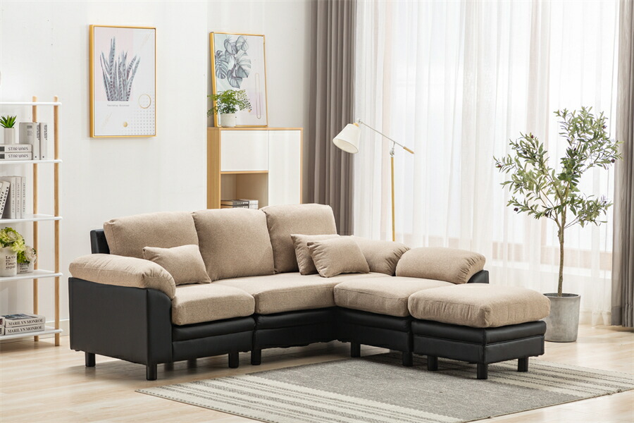 ソファー 3人掛け ハイバック ファブリック 弾力 自由レイアウト 【ベージュ】 楽天市場】ソファー ソファ 3人掛け ハイバック ファブリック