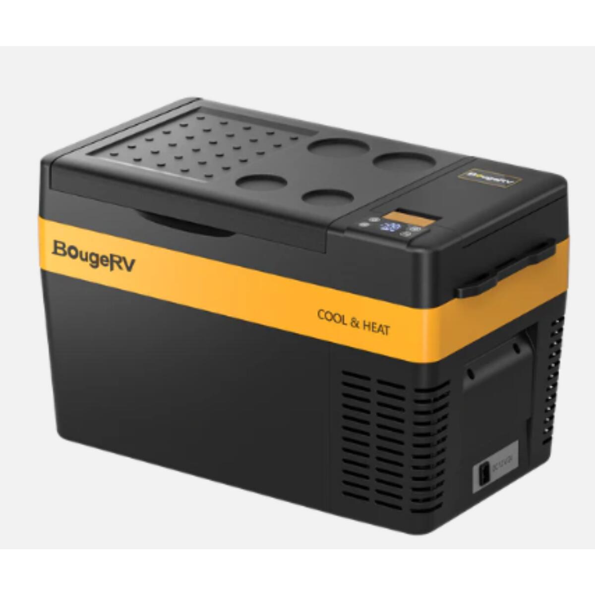 【クーポン券受け入れるで34,800円】BougeRV CR Pro 25L CRPRO25CH 車載電気冷蔵庫 小型 凍結器 差し引き20度 熱する 50度 温め 一年中使える 身寄り用 AC DC 2wayワット数 大静電容量 蓄電池相応う 縦型 パウダーコンパクト 車中泊 難民キャンプ アウトドア 身寄り
