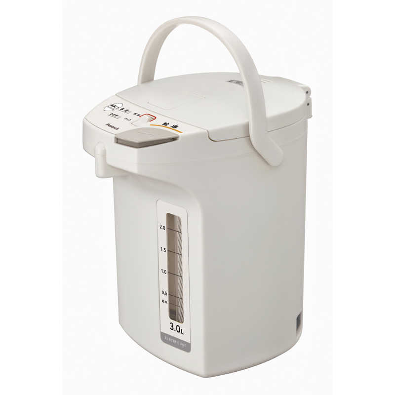 ピーコック 明かりポット(電動給湯式)省エネ印字機 3.0L ともし火薄墨色 WMS-30HL