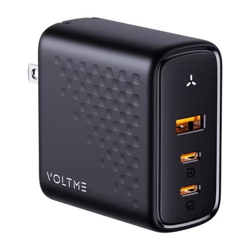ボルトミー VOLTME USB急速充電器 Revo 100 USB PD（パワーデリバリー）対応 100W USB-C×2/USB-A×1 折りたたみ式プラグ ブラック V2103V1 プラグ 充電 コンセント 高速 早急 スマホ 携帯 持ち歩き 安全機能 3口 同時 コンパクト 家 職場 会社 6,369円