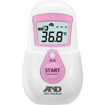 AD 非接触体温計 でこピッと ピンク UTR-701A-JC2