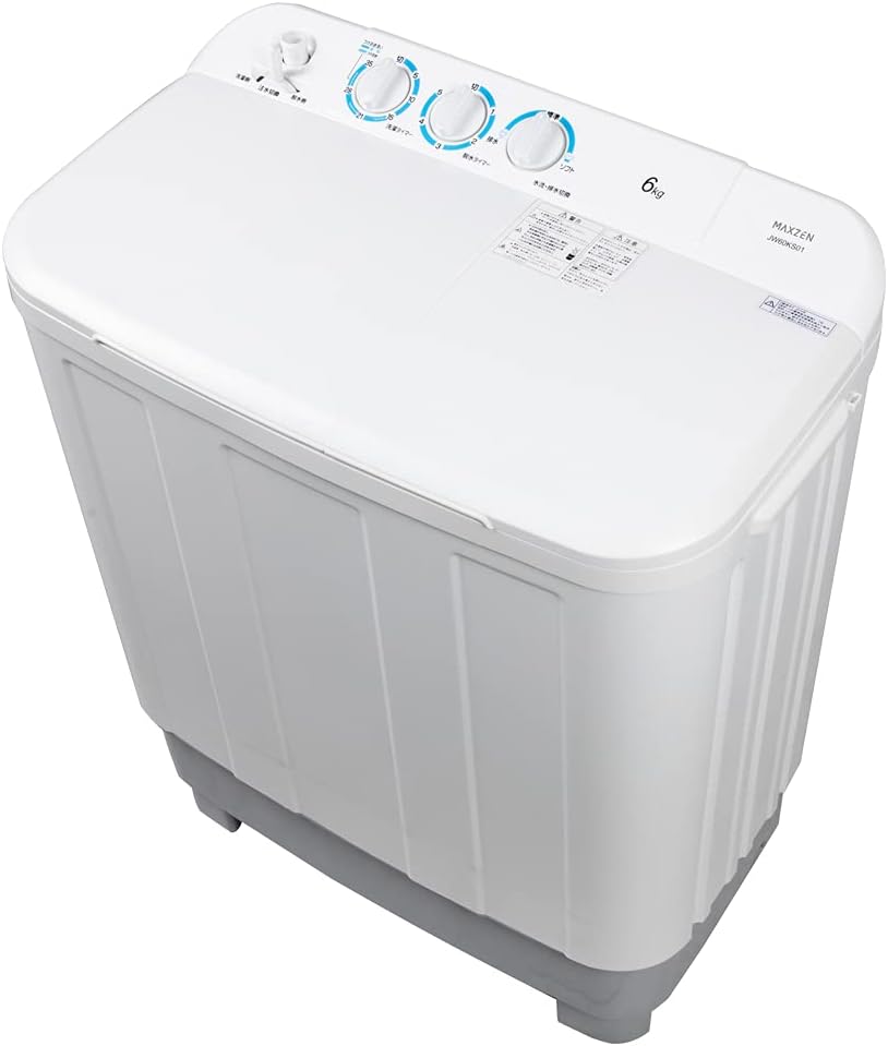 洗い濯ぎ機 縦型 一人暮らし 6kg 二槽式洗い濯ぎ機 MAXZEN マクスゼン パウダーコンパクト 引き越す 単身赴任 新生きて行く タイマー 2層式 2槽式 小型洗い濯ぎ機 JW60KS01