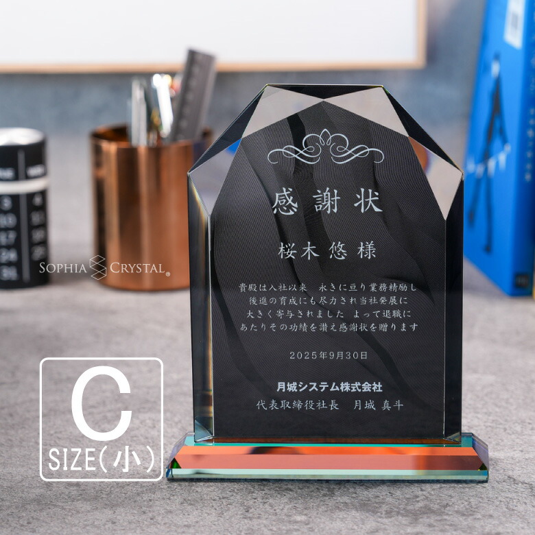 ブラックビューティー 表彰盾 DP-5C-bb(小) クリスタル 黒 表彰楯 名入れ 記念品 表彰状 盾 卒業 感謝 退職記念 周年記念 創立記念 ゴルフコンペ ホールインワン スポーツ大会 イベント 優勝 トロフィー プレゼント ギフト DPB-5