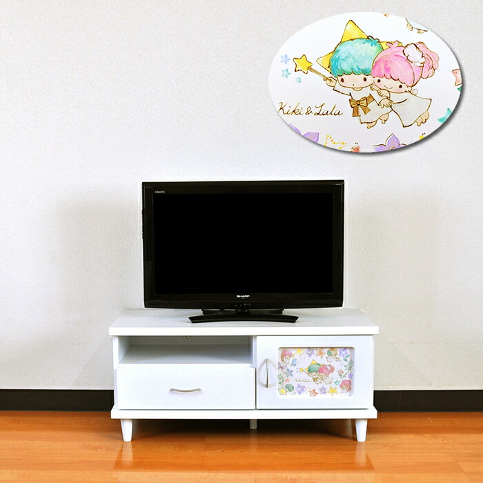 超歓迎 楽天市場 送料無料 キャビネット 完成品 幅105ｃｍ テレビ台 キャンバス リトルツインスターズ キャビネット 日本製 キャンバスシリーズ リビングボード ラック 飾り棚 本棚 ミッキー テレビボード キャラクター リビングボード キキとララ 家具直販