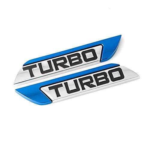 Turbo ターボ エンブレム クロームメッキ 汎用 ステッカー アクセサリー ドレスアップ カスタムパーツ デザインモデル リア トランク フェンダー等に トランクエンブレムに 車 車用 両面テープで取付簡単 ブルー 3r Mozambique Com