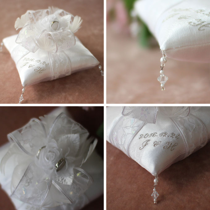 送料無料 ホワイトエンジェル スクエア Dc リングピロー 完成品 Butlerchimneys Com