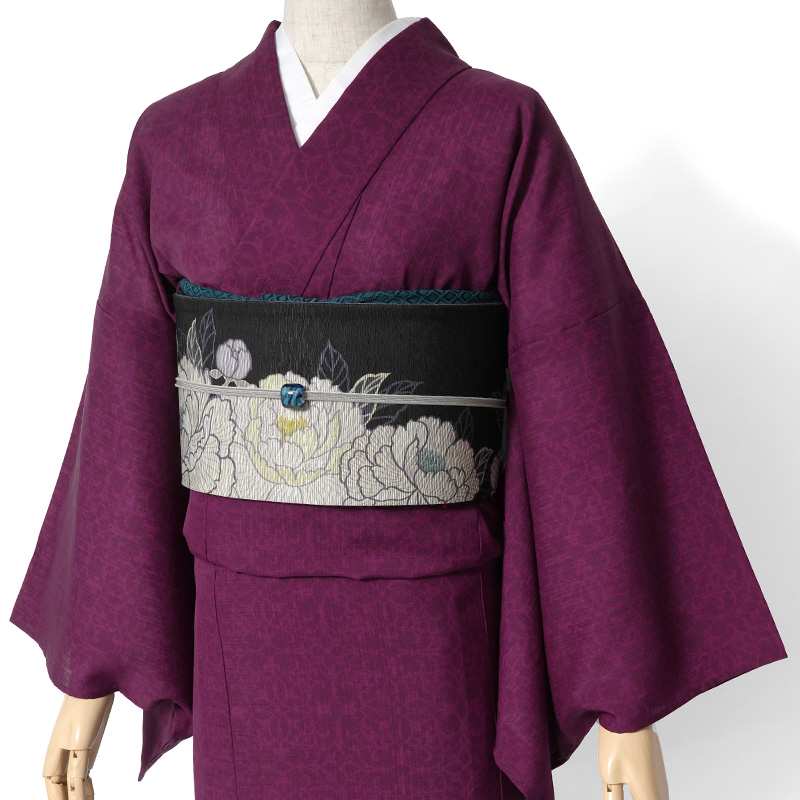 小紋 桜 鞠文様 洗える着物 紺色 裄66 k509 楽天市場】正絹小紋 KANSAI お仕立て上がり 正絹着物 桜柄 おに