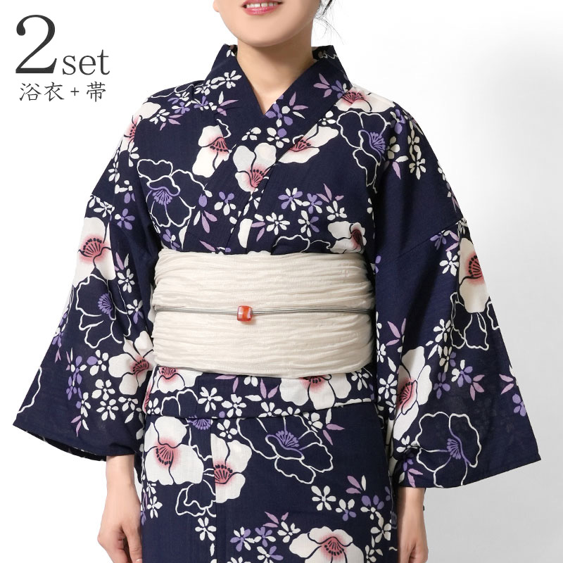 楽天市場】浴衣 吸水速乾 薔薇 バラ 黒 紺 赤 黒地 花柄 大人