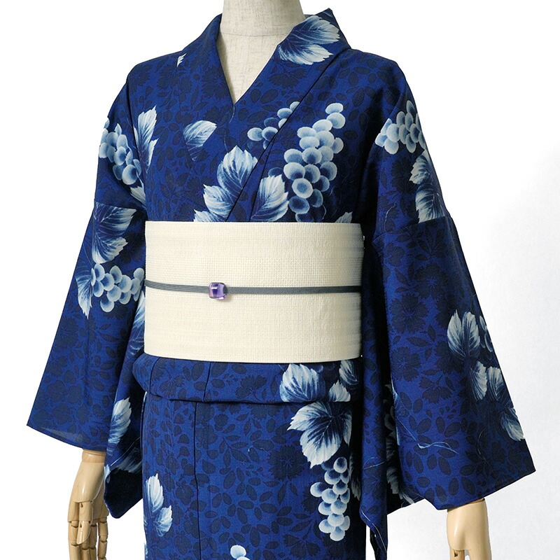 ☆新品☆撫松庵セオアルファ浴衣.紺地.夏椿柄☆セオα夏きもの.大人の浴衣