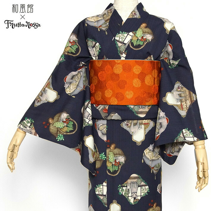 新品 撫松庵 セオアルファ 夏宵カラス モノトーン 夏着物 小紋 浴衣