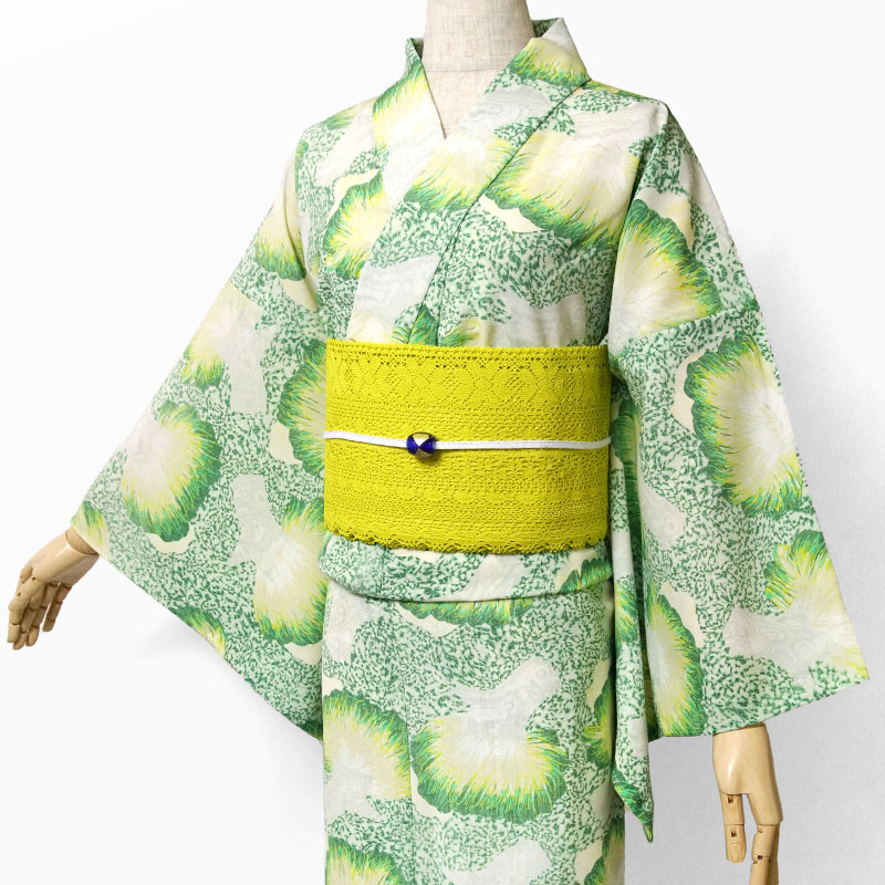 浴衣 和風館 セオアルファ フルッタロッサ ブロッコリー レディース 緑 野菜 モダン 個性的 Fruttarossa 女性用 仕立上がり 単品 |  dear-japan 楽天市場店